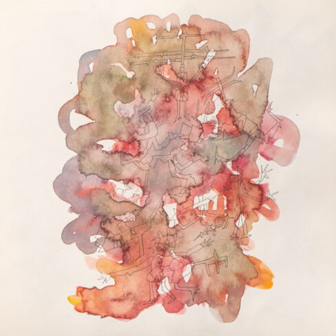 Traveling to the End, Watercolor Sketchbook, 2019, Seoul – Shanghai, Page 127