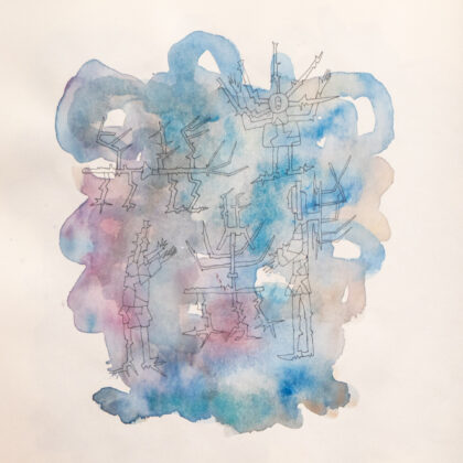 Traveling to the End, Watercolor Sketchbook, 2019, Seoul – Shanghai, Page 128