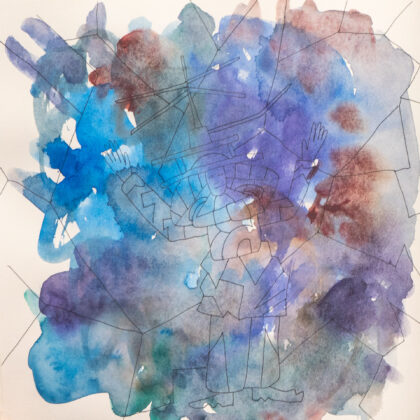 Traveling to the End, Watercolor Sketchbook, 2019, Seoul – Shanghai, Page 130