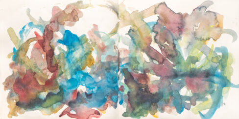 Traveling to the End, Watercolor Sketchbook, 2019, Seoul – Shanghai, Page 135-136