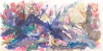 Traveling to the End, Watercolor Sketchbook, 2019, Seoul – Shanghai, Page 139-140