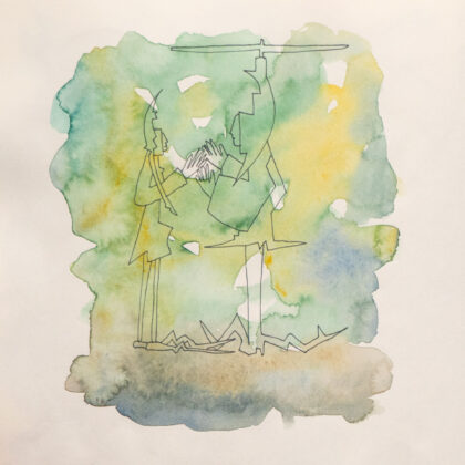 Traveling to the End, Watercolor Sketchbook, 2019, Seoul – Shanghai, Page 142