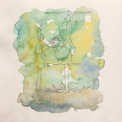 Traveling to the End, Watercolor Sketchbook, 2019, Seoul – Shanghai, Page 142