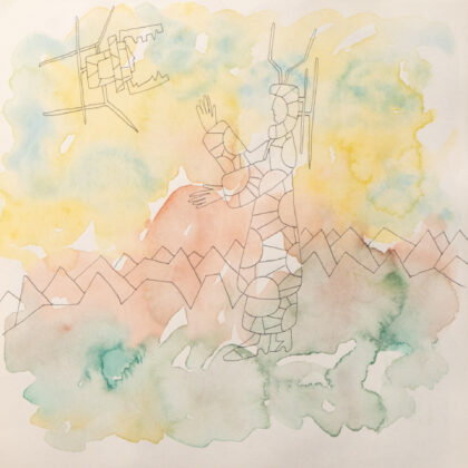 Traveling to the End, Watercolor Sketchbook, 2019, Seoul – Shanghai, Page 143