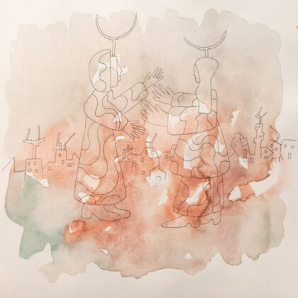 Traveling to the End, Watercolor Sketchbook, 2019, Seoul – Shanghai, Page 145