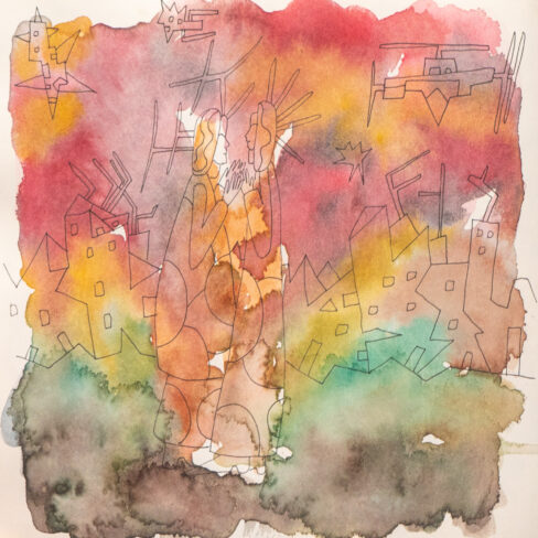 Traveling to the End, Watercolor Sketchbook, 2019, Seoul – Shanghai, Page 146