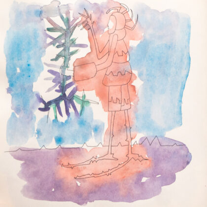 Traveling to the End, Watercolor Sketchbook, 2019, Seoul – Shanghai, Page 148