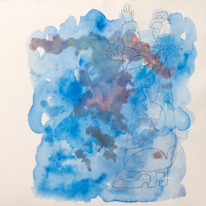 Traveling to the End, Watercolor Sketchbook, 2019, Seoul – Shanghai, Page 153